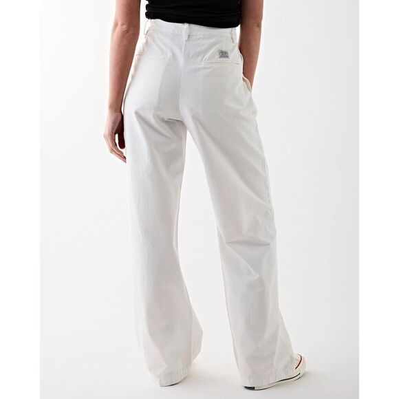 Denimist Women's White Wide Leg Relaxed Blair Double Pleated Pant Size 32 NWOT - Picture 5 of 14